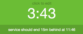 A countdown clock with the option to edit the time.