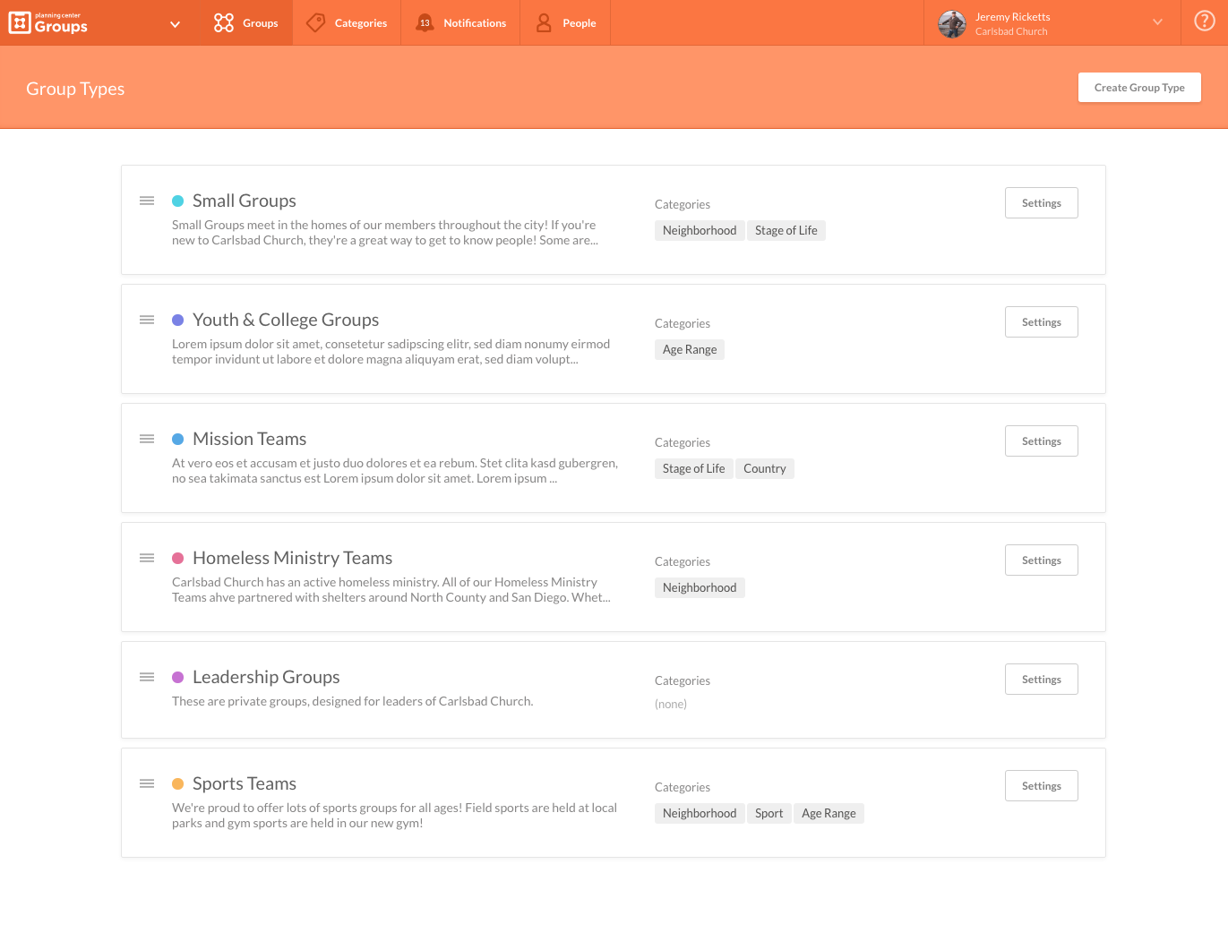 Planning Center Groups