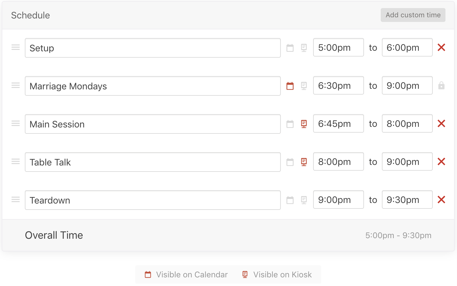 Resources Times Modal View